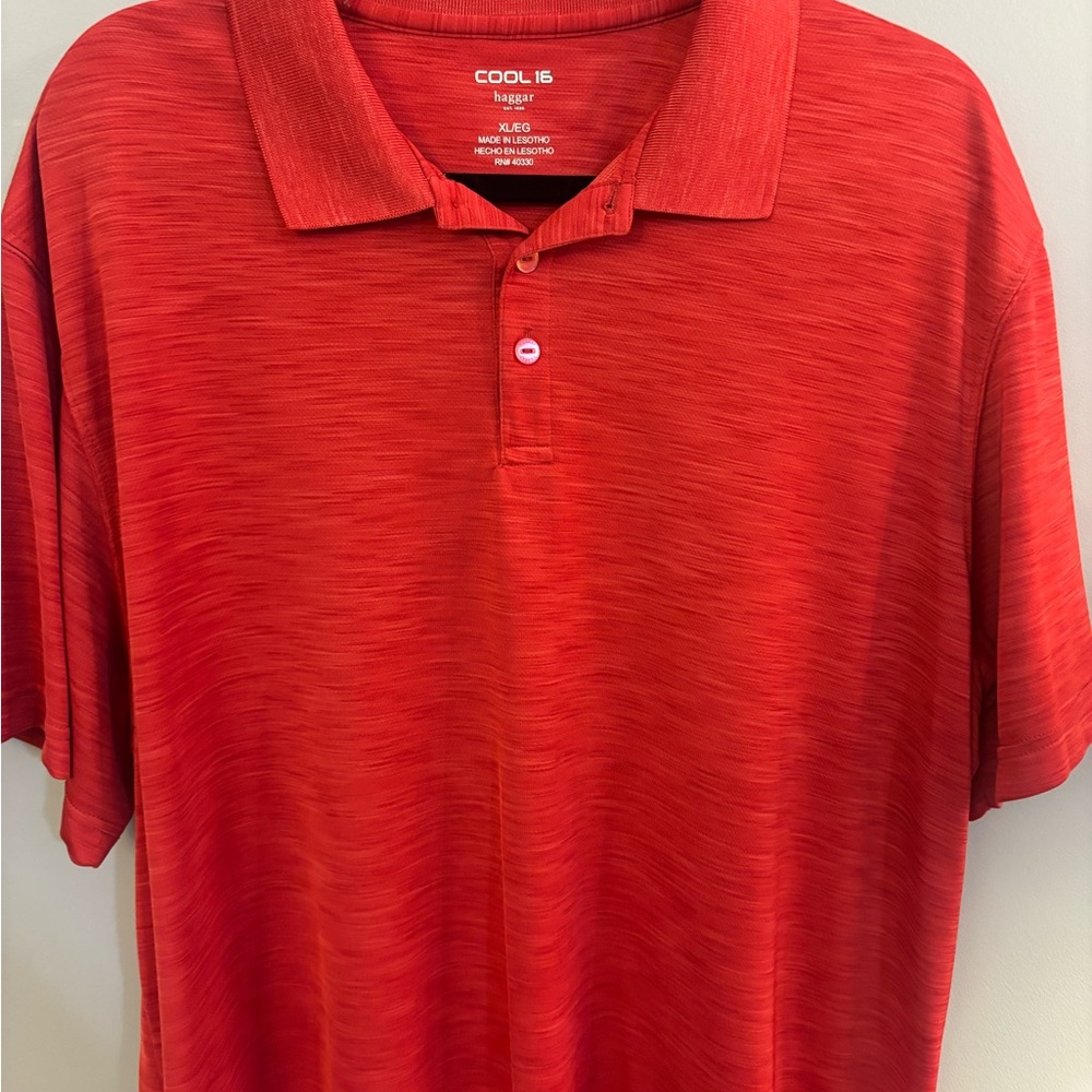 Haggar Men's Red Polo Shirt